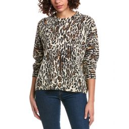 Minnie Rose Leopard Oversized Cashmere Sweater