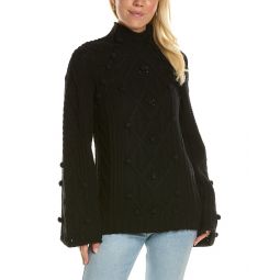 Rebecca Taylor Bauble Turtleneck Wool-Blend Sweater
