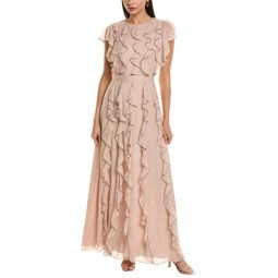 Ted Baker Ruffle Maxi Dress With Metal Ball Trim