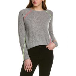 Lisa Todd Neon Trim Wool & Cashmere-Blend Sweater