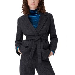 Maje Wool-Blend Suit Blazer