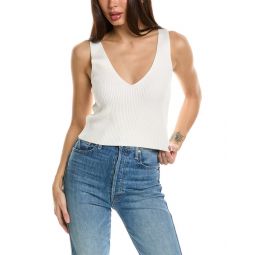 7 For All Mankind Crop Wool & Cashmere-Blend Sweater Tank