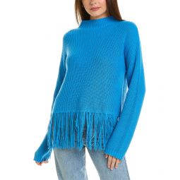 Hannah Rose Hadley Mock Neck Cashmere-Blend Sweater