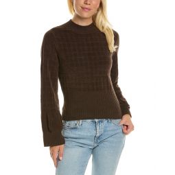 Rebecca Taylor Quilted Velvet Sweater