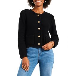 Nic+Zoe Petite Gilded Texture Sweater Jacket
