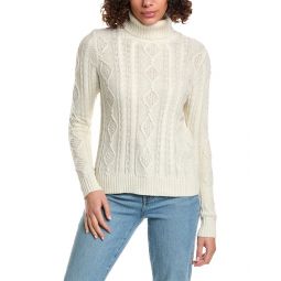 Minnie Rose Ombre Cable Turtleneck Sweater