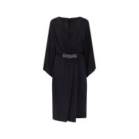 ETRO New Womens Black Silk Flare Dress