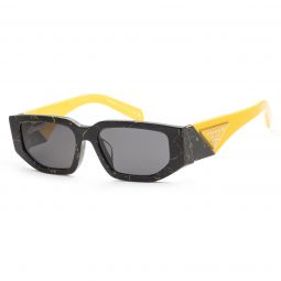 Prada Mens PR-09ZSF-19D5S0 Fashion 55mm Black Yellow Marble Sunglasses