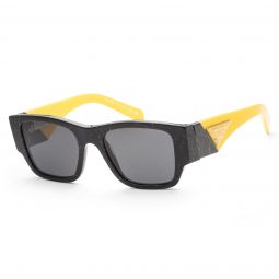 Prada Mens PR-10ZS-19D5S0 Fashion 54mm Black/Yellow Marble Sunglasses