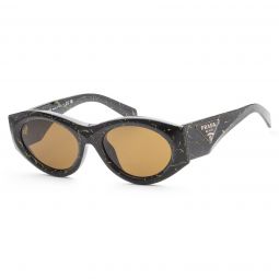 Prada Womens PR-20ZSF-19D01T Fashion 54mm Black Yellow Marble Sunglasses