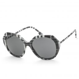 Burberry Womens BE4375-400487 Vanessa 55mm Checker Black and White Sunglasses