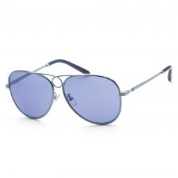 Tory Burch Womens TY6093-334865 Fashion 59mm Light Blue Gunmetal Sunglasses