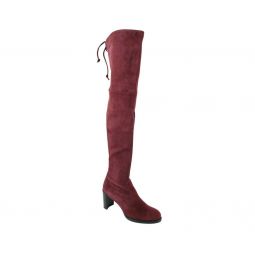 Stuart Weitzman Womens Tipland Cabernet Burgundy Suede Over the Knee Boot