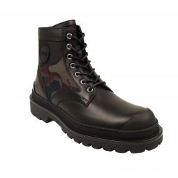 DIOR HOMME X Peter Doig Black Leather Explorer Boots