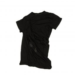 RICK OWENS Black Cotton Anthem Short Sleeve T-Shirt