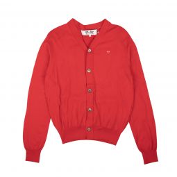 COMME DES GARCONS PLAY Red Little Heart Knit Button Cardigan