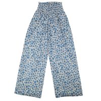 Opening Ceremony BLUE LEOPARD SMOCKED PRINTED PULL ON PANT