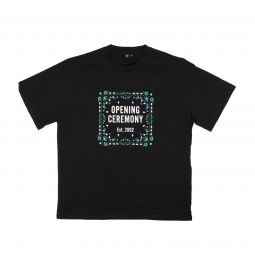 OPENING CEREMONY Black Cotton Bandana Box Logo T-Shirt