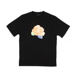 OPENING CEREMONY Black Cotton Flower Short Sleeve T-Shirt
