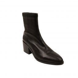 OPENING CEREMONY Black Leather LIVV Stretch Ankle Boots