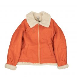 OPENING CEREMONY Orange Shearling Zip-UP Short Jacket