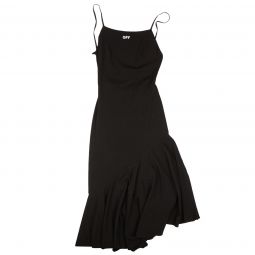 OFF-WHITE C/O VIRGIL ABLOH Black Ruffle Multi Strings Dress