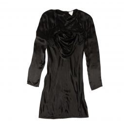 BOTTEGA VENETA Black Washed Cupro Bandana Dress
