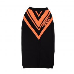 MARCELO BURLON Black Faded Orange Knit Diagonal Midi Skirt