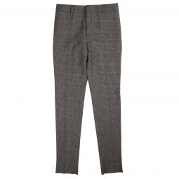 SAINT LAURENT Grey Checkered Wool Pants