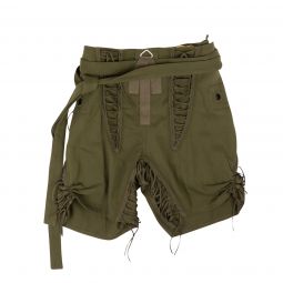 SAINT LAURENT Green Day Shorts With Laces