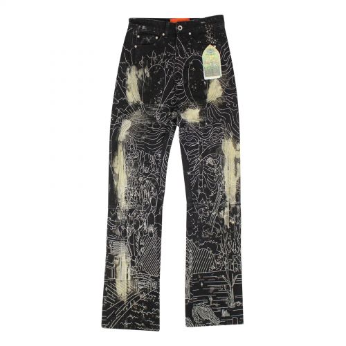  Who Decides War WDW Black Blanched Embroidered Jeans