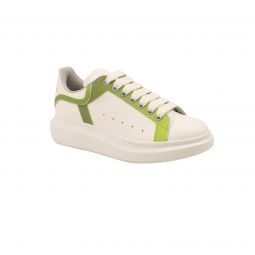 Alexander McQueen White/Green Casual Leather Sneaker