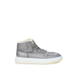 MM6 Maison Margiela Elevated Grey High-Top Fur-Lined Mens Sneakers