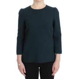 Dolce & Gabbana Green 3/4 sleeve wool Womens blouse