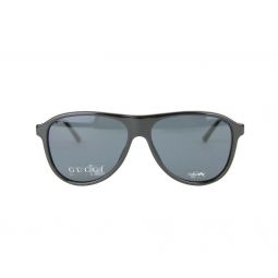 Gucci Unisex Black Metal & Plastic Aviator Sunglasses GG