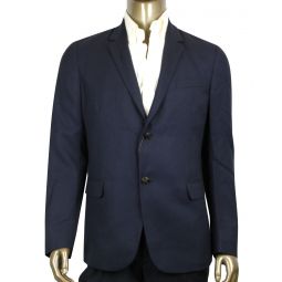 Gucci Mens Panama Blue Wool Gauze Formal 2 Buttons Jacket (G 54 R / US 44 R)