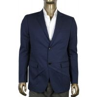 Gucci Mens Horsebit Lining Blue Cotton Two Button Blazer Jacket