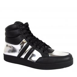 Gucci Mens High top Contrast Padded Leather Sneaker