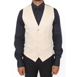 Dolce & Gabbana Beige Cotton Stretch Dress Vest Mens Blazer