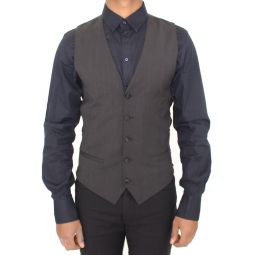 Dolce & Gabbana Gray Wool Stretch Dress Vest Mens Blazer