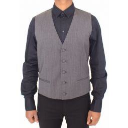 Dolce & Gabbana Gray Wool Stretch Dress Vest Jacket Mens Blazer