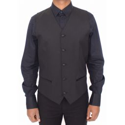 Dolce & Gabbana Black Wool Silk Stretch Dress Vest Mens Blazer