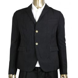 Gucci Mens Formal 2 Buttons 1 Vent Black Wool / Mohair Jacket