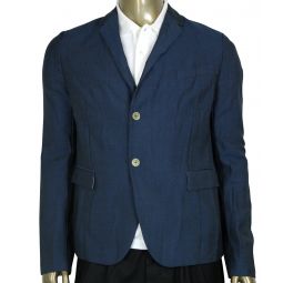 Gucci Mens Formal Blue Saphire Wool / Mohair 2 Buttons Jacket