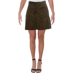 Lost + Wander Womens Alicia Velvet Daytime Mini Skirt