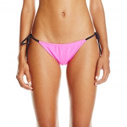 MINKPINK Womens Shocking Side Tie Bikini Bottom,L