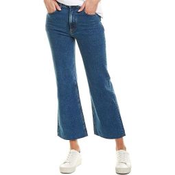 Rag & Bone Womens Washed Stretch Denim Wide Leg Ankle Jeans