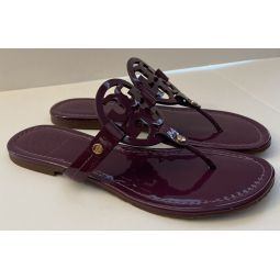 Tory Burch Womens Patent Miller Sandals, Purple Moon