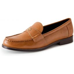 Tory Burch Womens Perry Goat Leather Loafers, Coconut Sugar