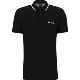 Hugo Boss Mens Paddy Pro Short Sleeve Polo Shirt, Black Soil